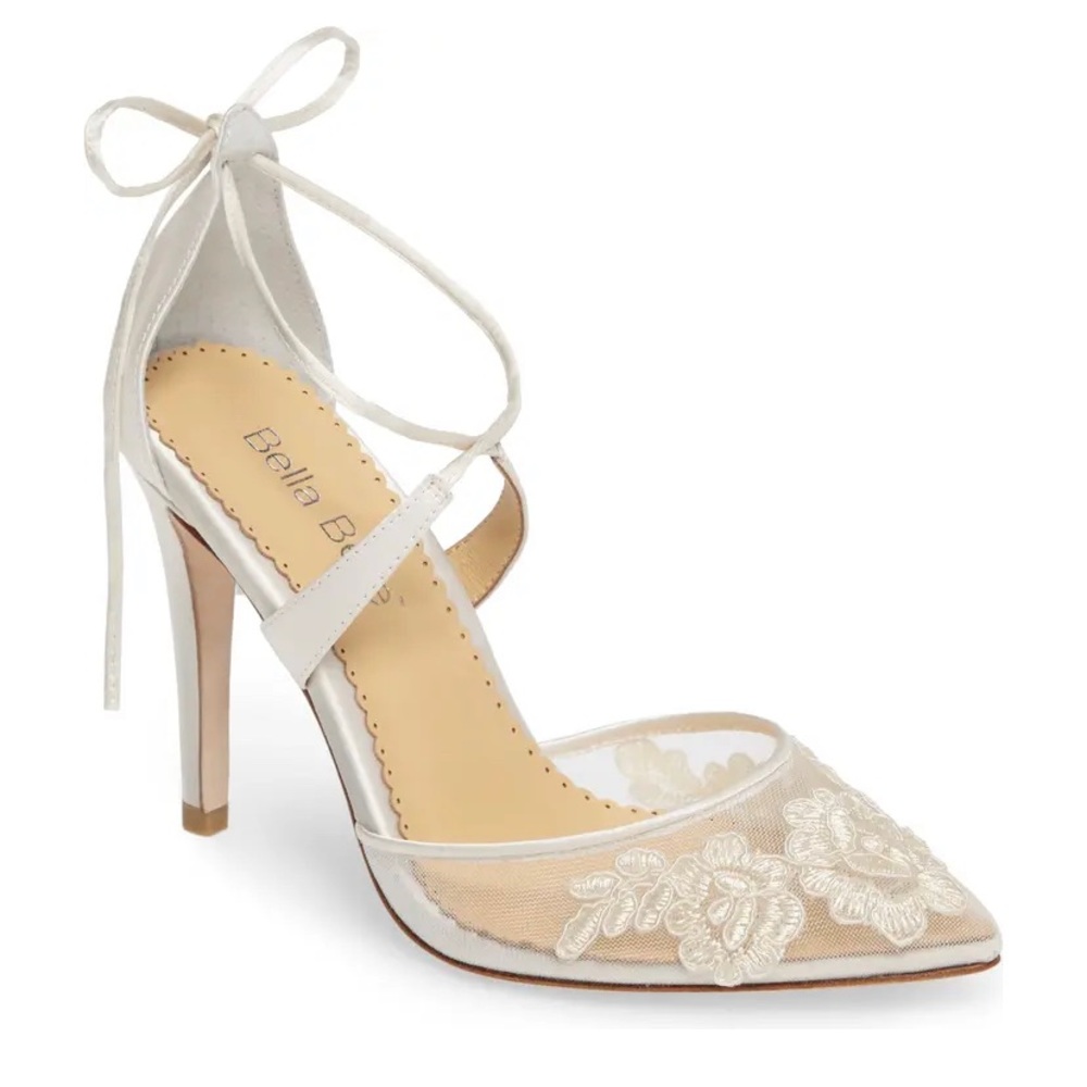 Bella Belle ANITA Ivory Lace High Heels
